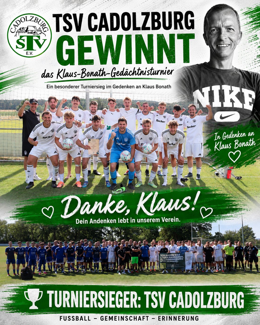 TSV Cadolzburg gewinnt das Klaus-Bonath-Ged&auml;chtnisturnier