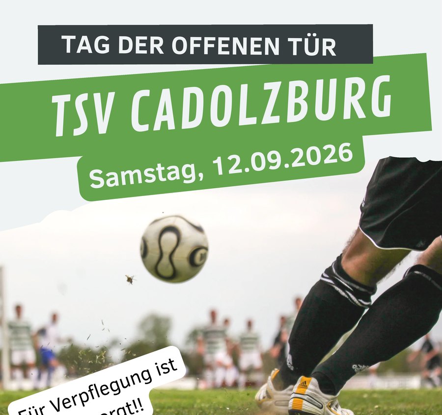 Tag der offenen Tür Fußball beim TSV Cadolzburg am 12.09.2026